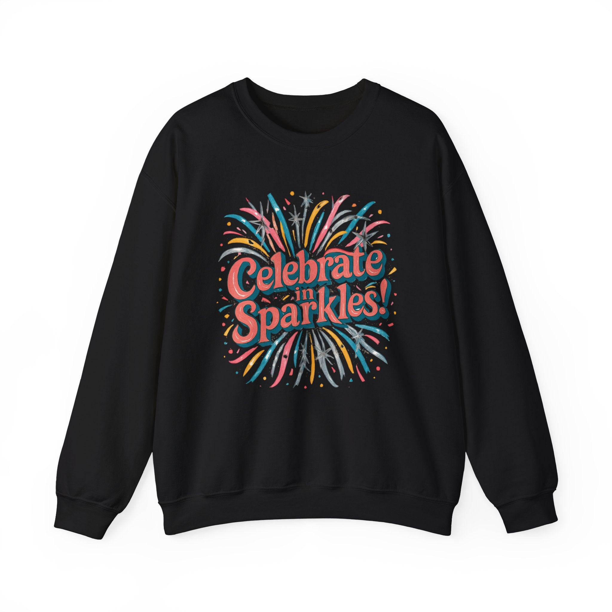 Celebrate with Sparkles Sweatshirt | Retro Fireworks Crewneck