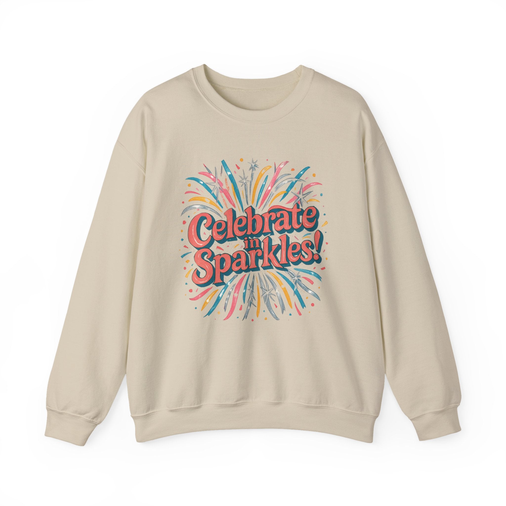 Celebrate with Sparkles Sweatshirt | Retro Fireworks Crewneck