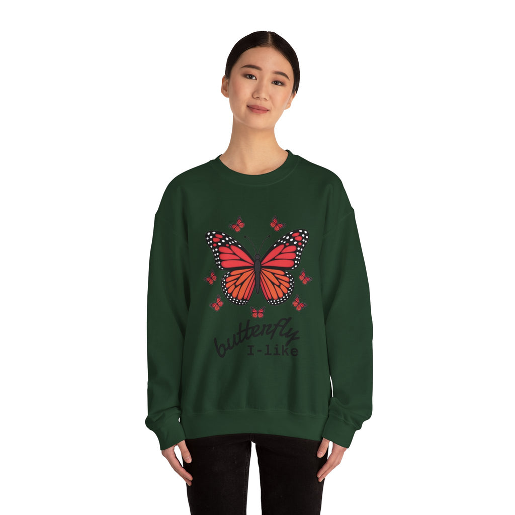 Butterfly Lover Unisex Crewneck Sweatshirt, Cozy Pullover, Gift for Nature Enthusiasts, Spring Fashion, Casual Wear, Butterfly Art