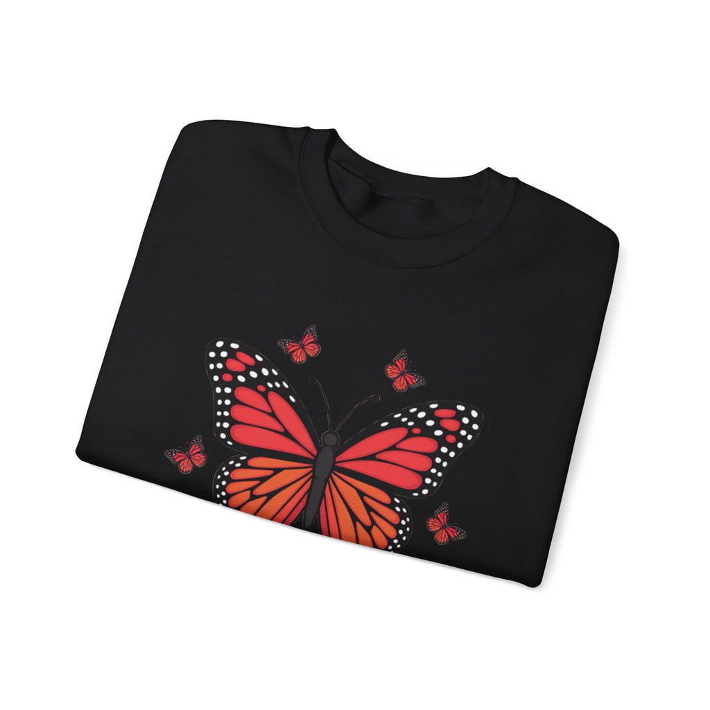 Butterfly Lover Unisex Crewneck Sweatshirt, Cozy Pullover, Gift for Nature Enthusiasts, Spring Fashion, Casual Wear, Butterfly Art