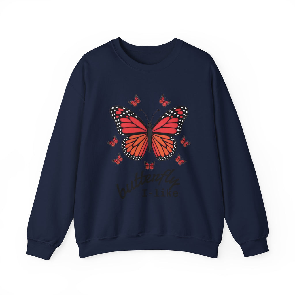 Butterfly Lover Unisex Crewneck Sweatshirt, Cozy Pullover, Gift for Nature Enthusiasts, Spring Fashion, Casual Wear, Butterfly Art