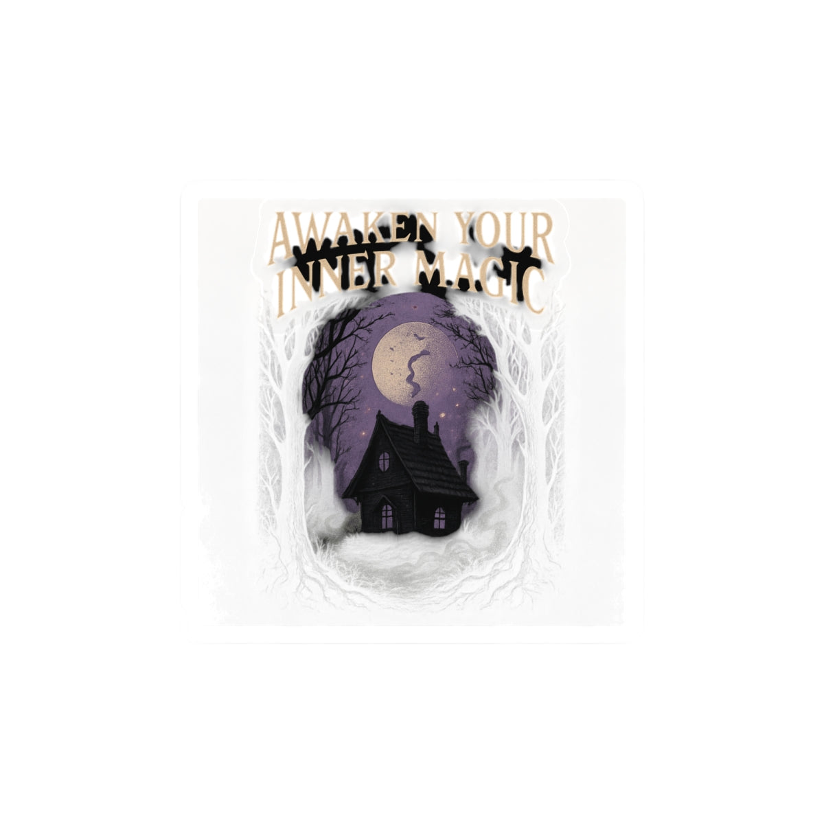 Awaken Your Inner Magic Kiss-Cut Sticker | Witchy Cottage Moonlight