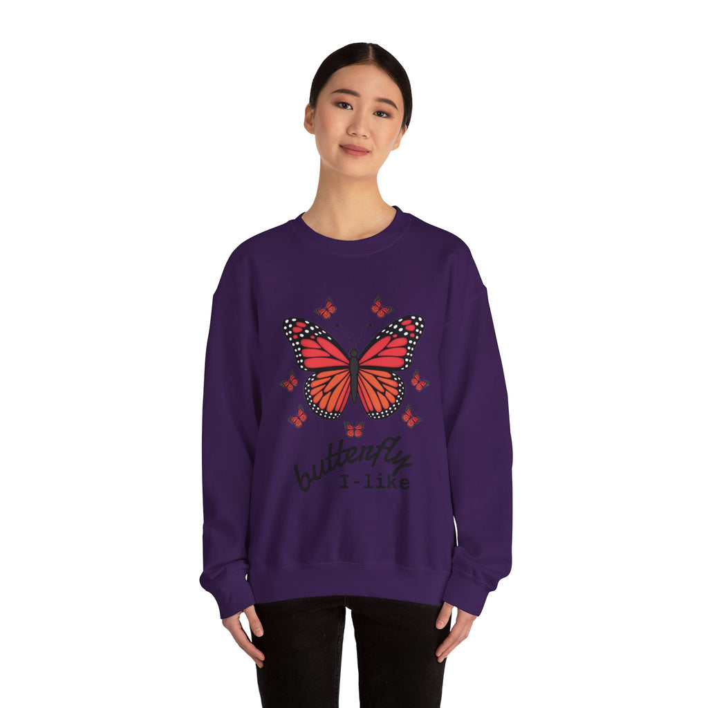 Butterfly Lover Unisex Crewneck Sweatshirt, Cozy Pullover, Gift for Nature Enthusiasts, Spring Fashion, Casual Wear, Butterfly Art