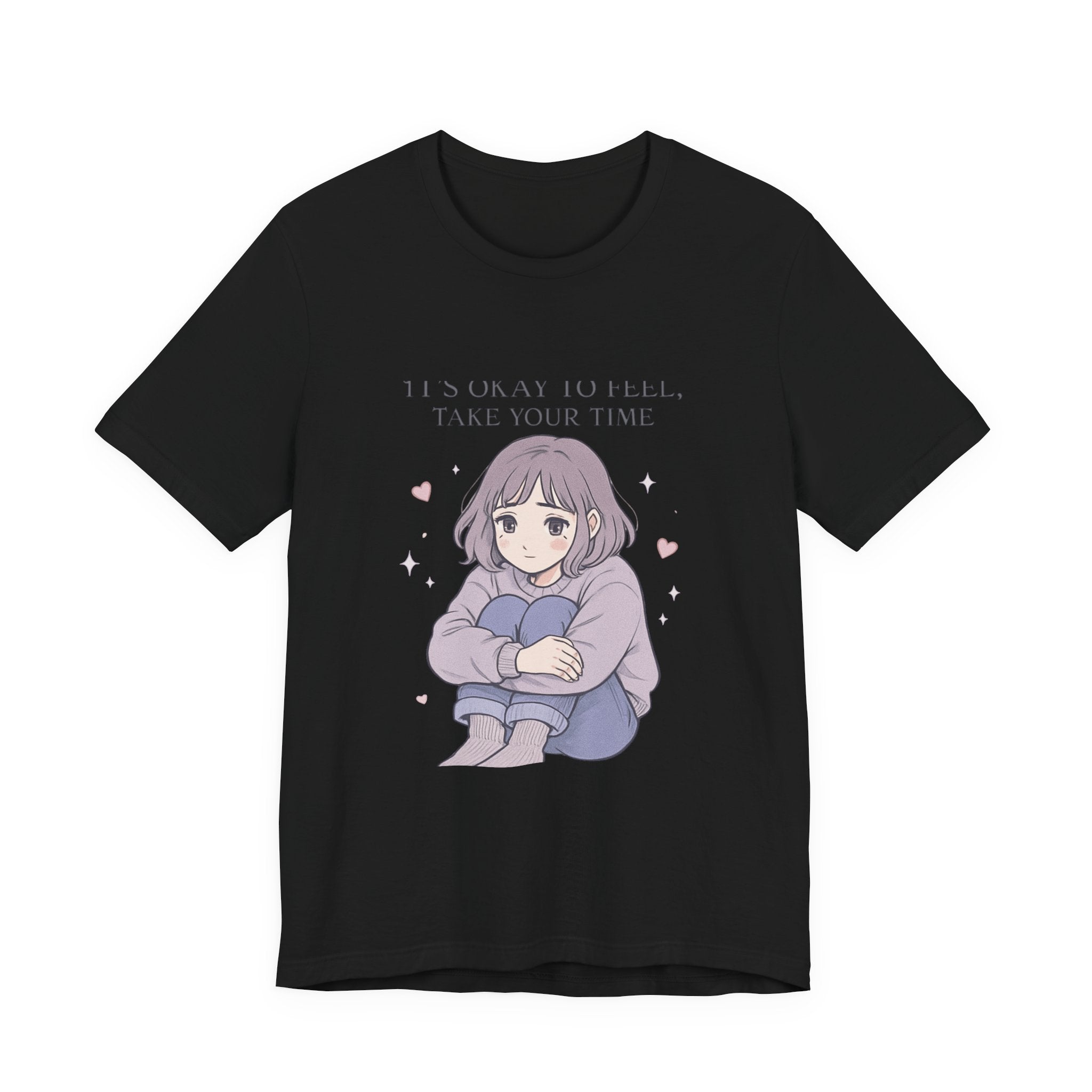 Calm Anime Girl Take Your Time Tee | Relaxation Graphic T-Shirt