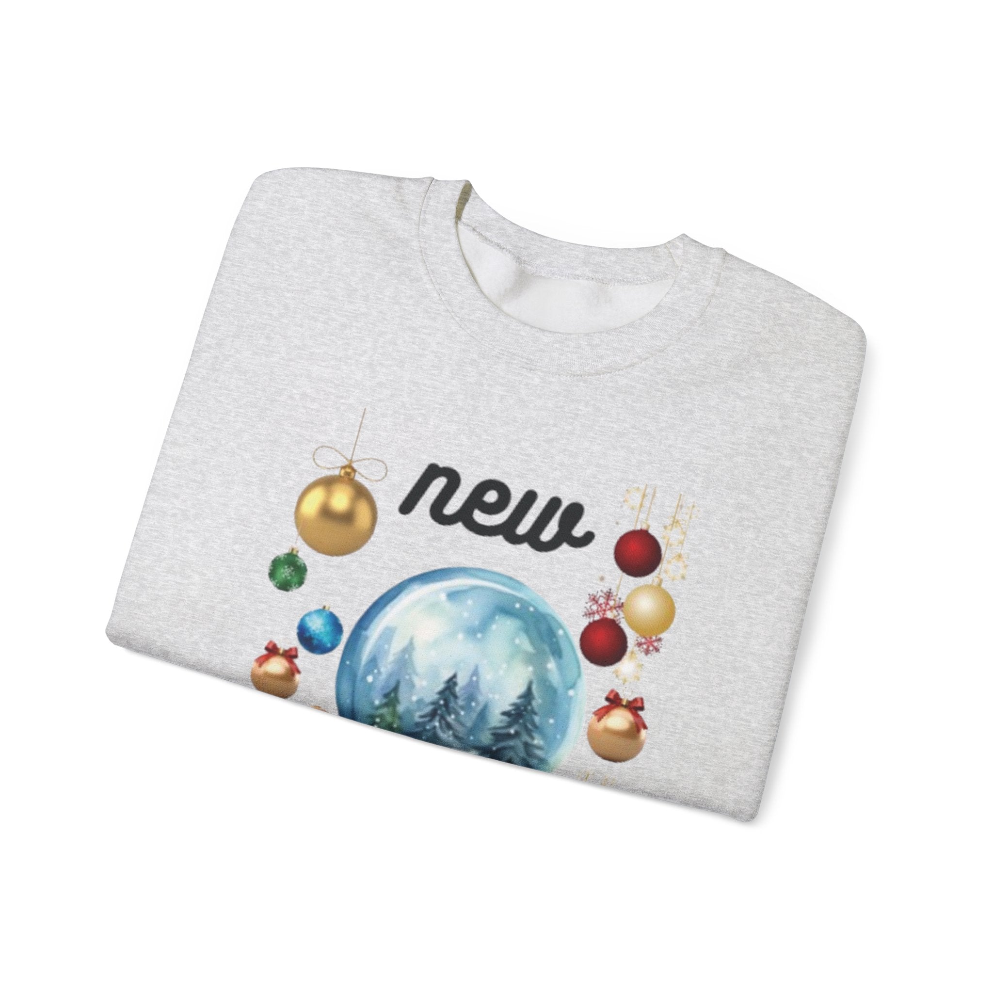 Cozy Holiday Crewneck Sweatshirt - 'New Day' Design, Unisex Clothing, Christmas Gift, Cozy Sweatshirt, Winter Apparel, Relaxed Style