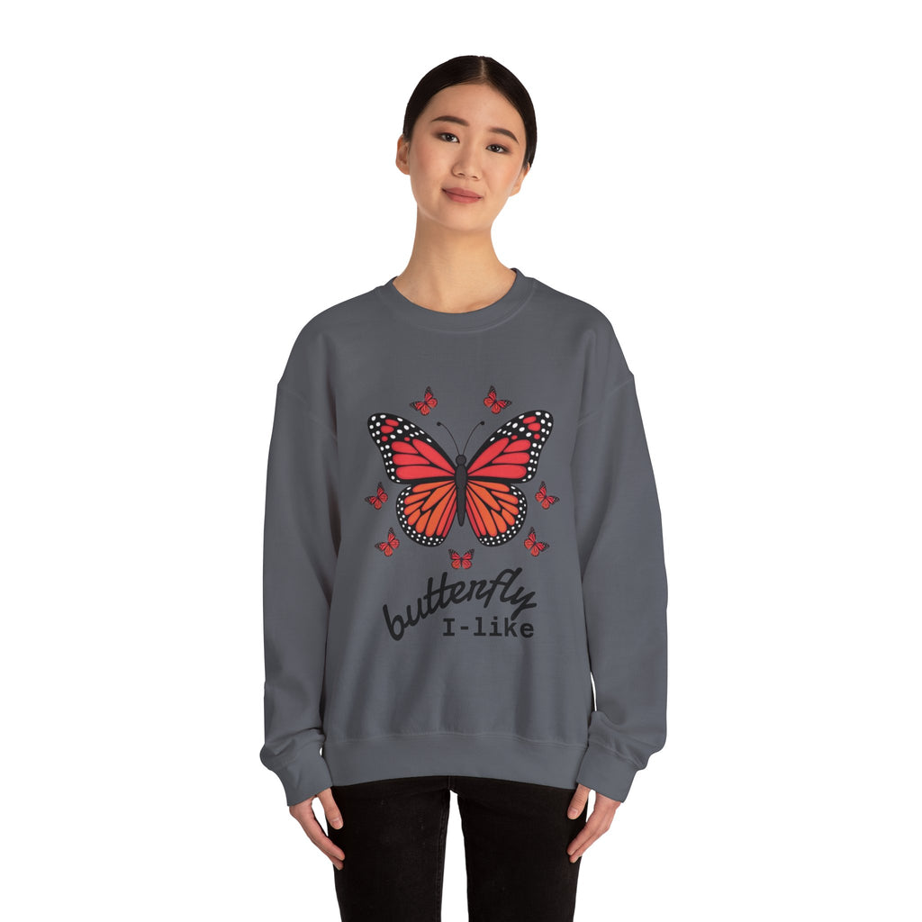 Butterfly Lover Unisex Crewneck Sweatshirt, Cozy Pullover, Gift for Nature Enthusiasts, Spring Fashion, Casual Wear, Butterfly Art