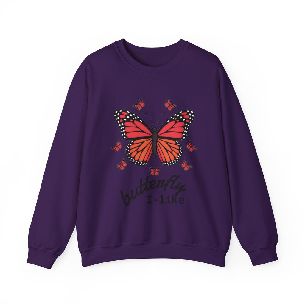 Butterfly Lover Unisex Crewneck Sweatshirt, Cozy Pullover, Gift for Nature Enthusiasts, Spring Fashion, Casual Wear, Butterfly Art