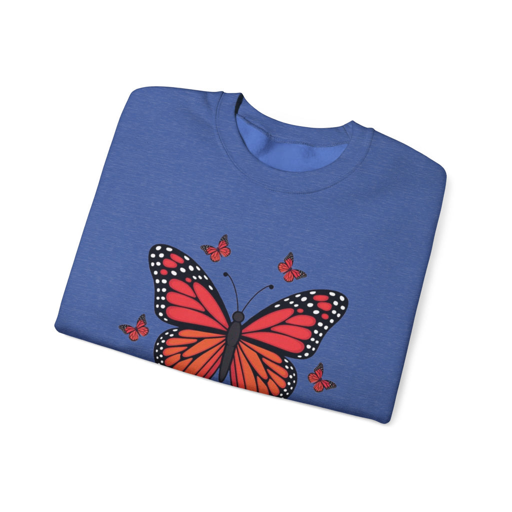 Butterfly Lover Unisex Crewneck Sweatshirt, Cozy Pullover, Gift for Nature Enthusiasts, Spring Fashion, Casual Wear, Butterfly Art