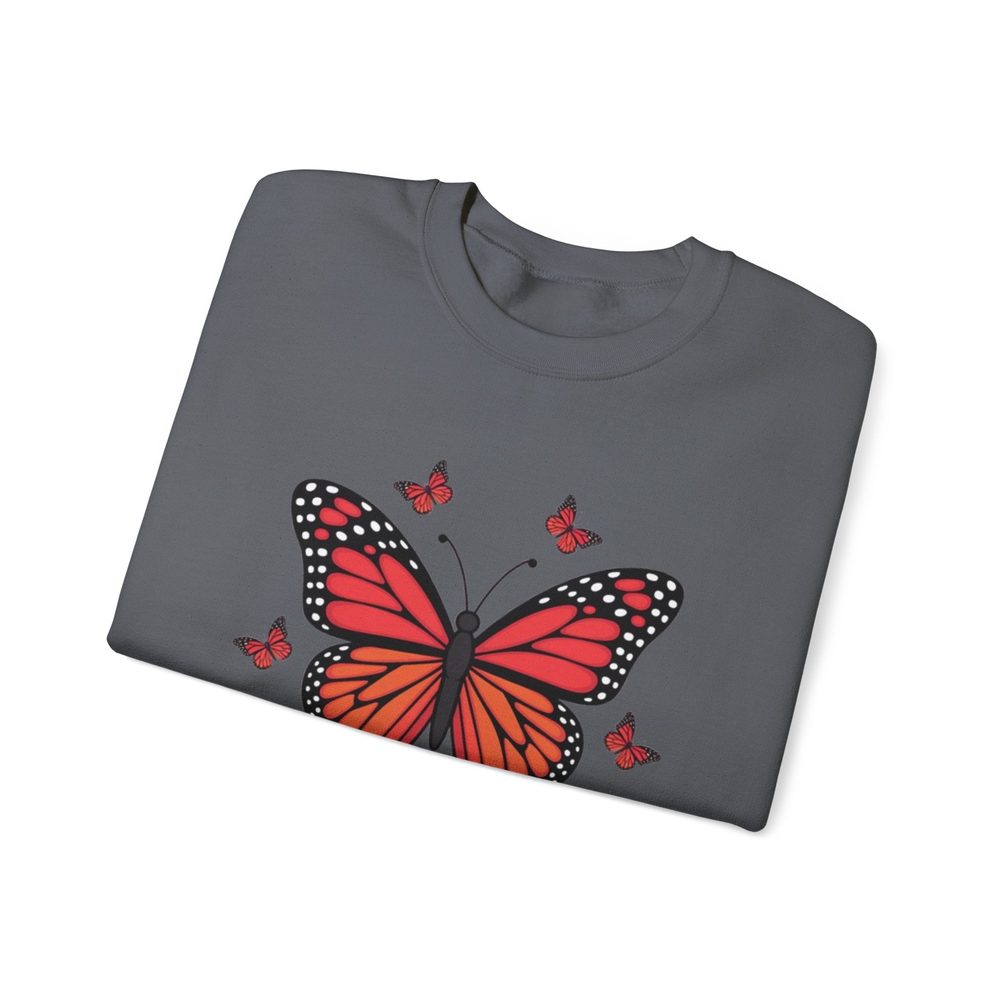 Butterfly Lover Unisex Crewneck Sweatshirt, Cozy Pullover, Gift for Nature Enthusiasts, Spring Fashion, Casual Wear, Butterfly Art