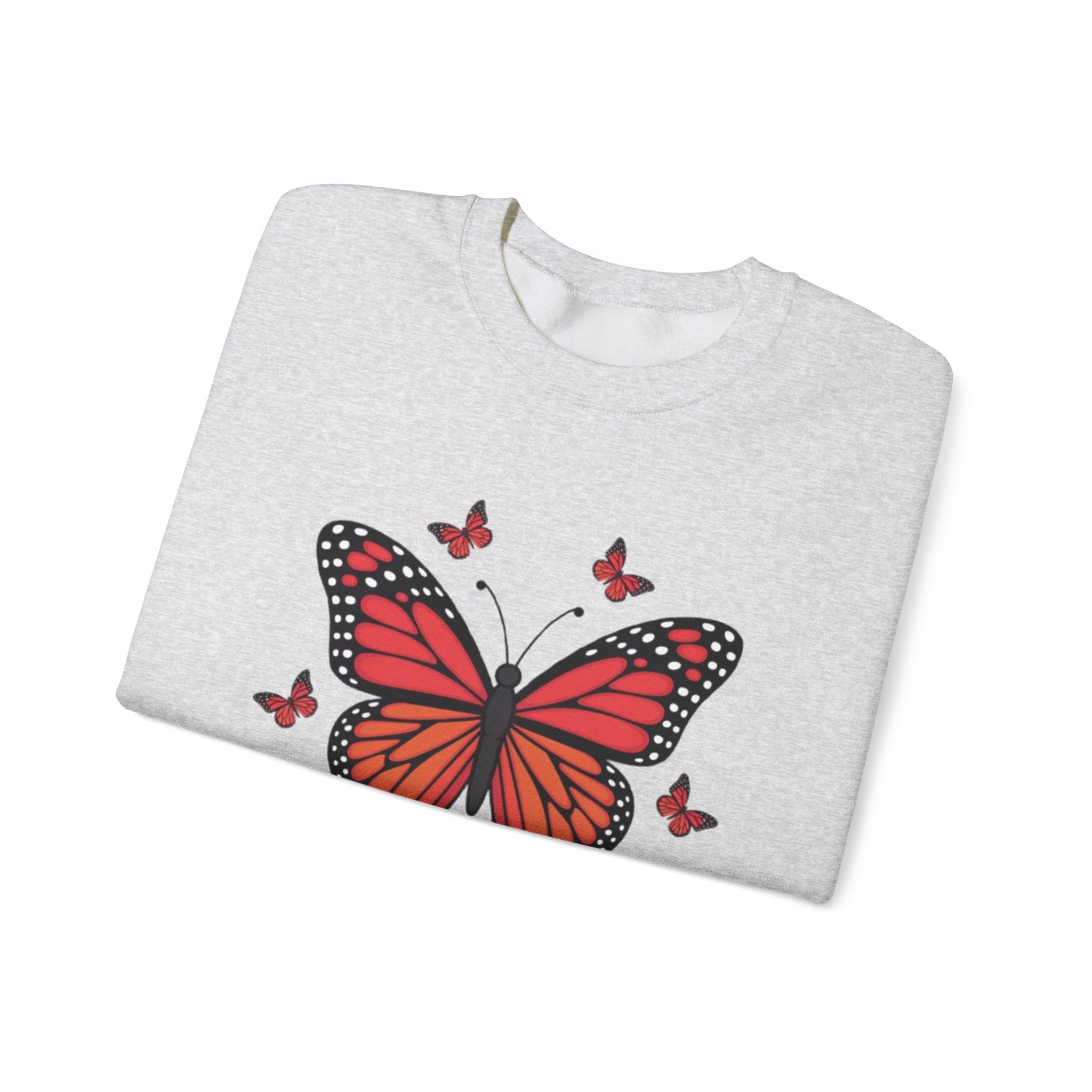 Butterfly Lover Unisex Crewneck Sweatshirt, Cozy Pullover, Gift for Nature Enthusiasts, Spring Fashion, Casual Wear, Butterfly Art