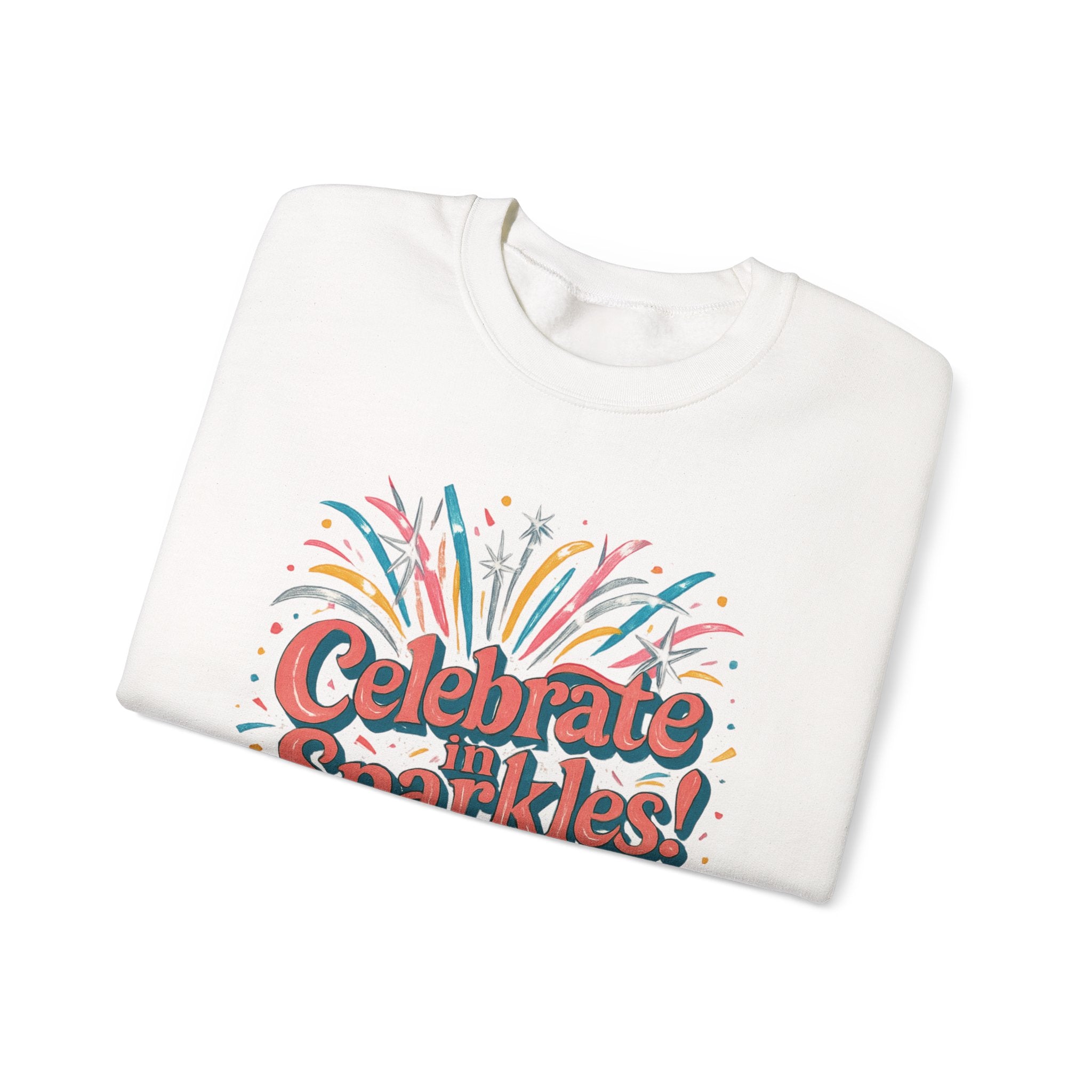 Celebrate with Sparkles Sweatshirt | Retro Fireworks Crewneck