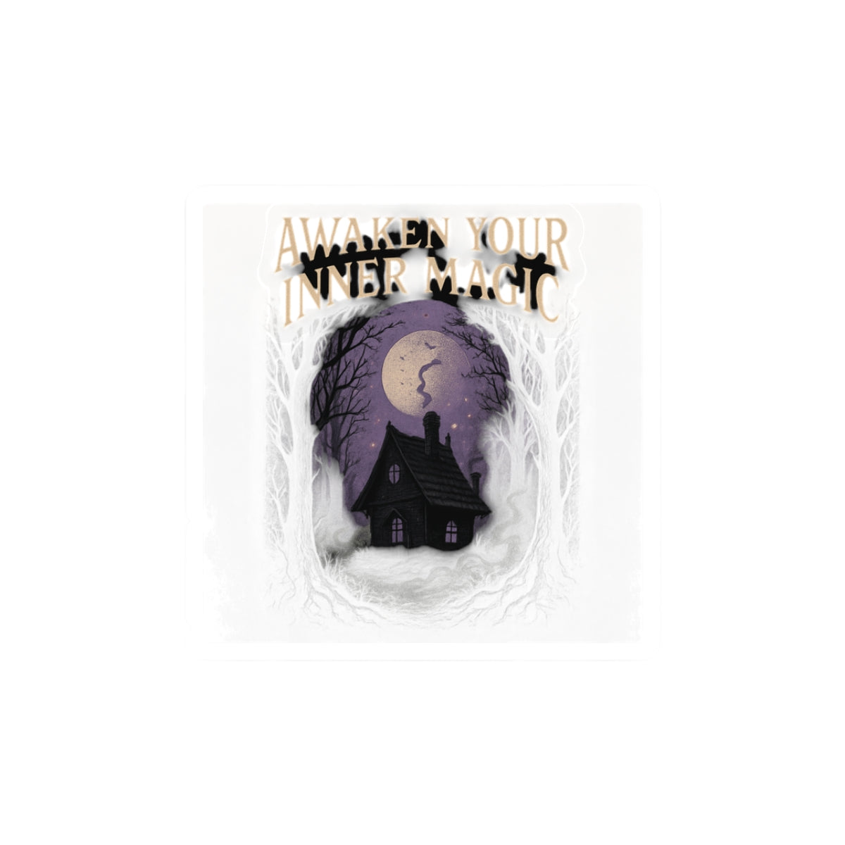 Awaken Your Inner Magic Kiss-Cut Sticker | Witchy Cottage Moonlight