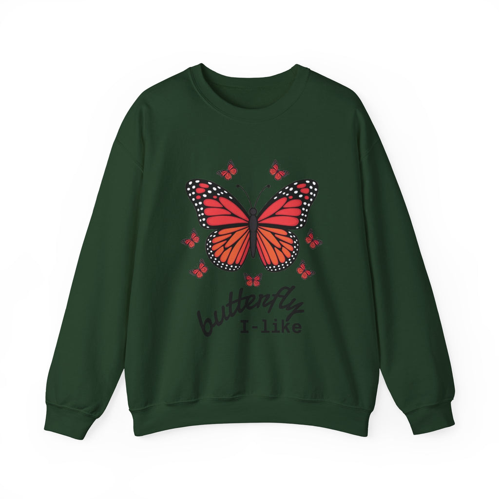 Butterfly Lover Unisex Crewneck Sweatshirt, Cozy Pullover, Gift for Nature Enthusiasts, Spring Fashion, Casual Wear, Butterfly Art