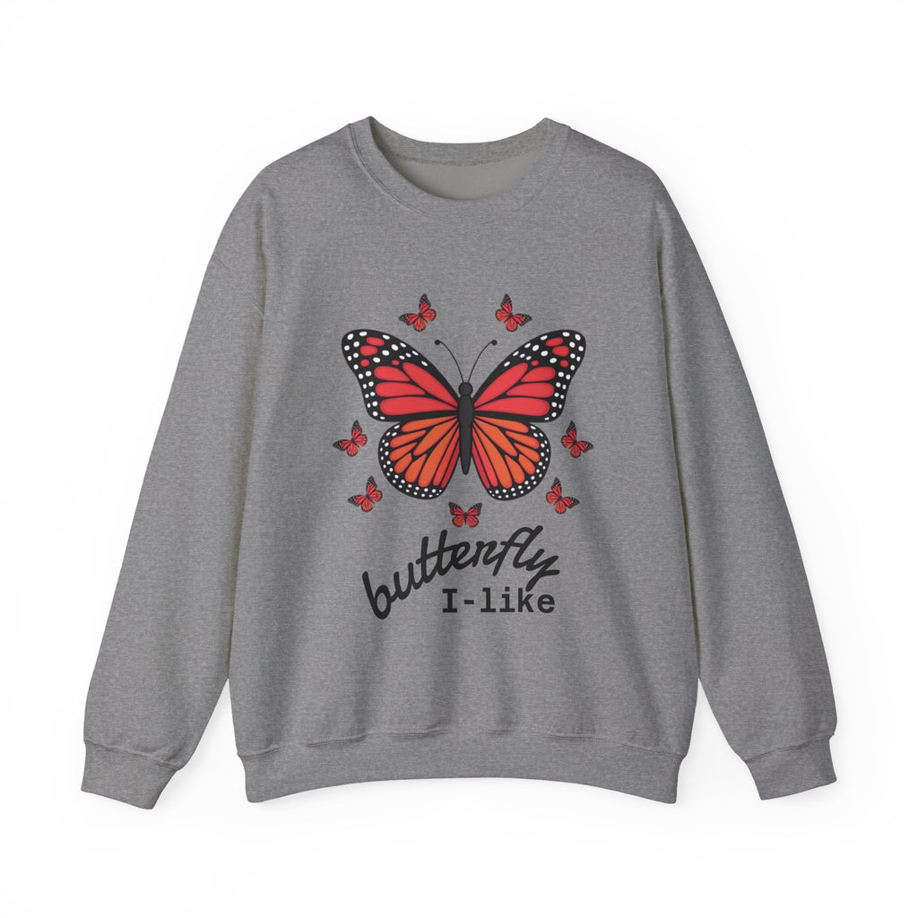 Butterfly Lover Unisex Crewneck Sweatshirt, Cozy Pullover, Gift for Nature Enthusiasts, Spring Fashion, Casual Wear, Butterfly Art