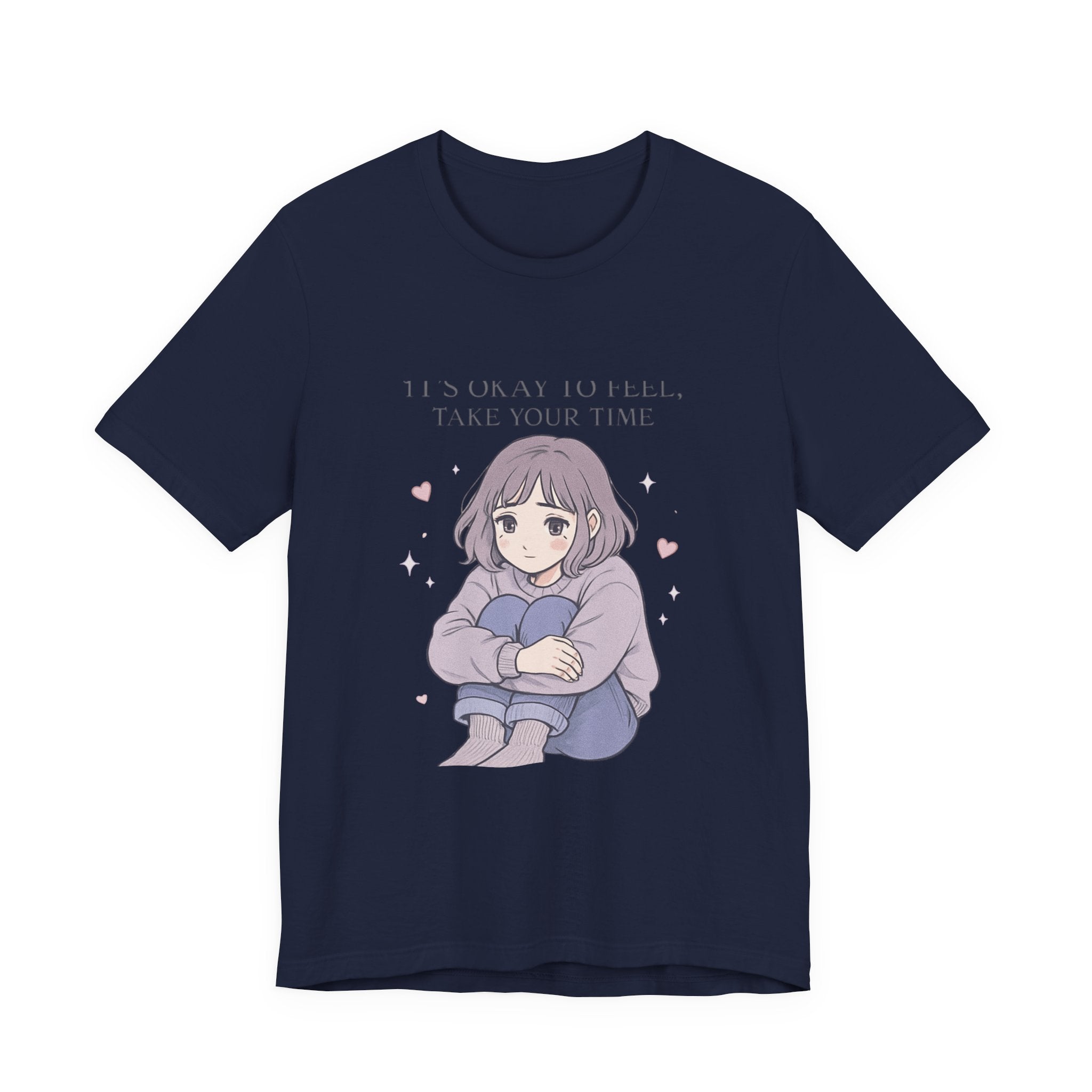 Calm Anime Girl Take Your Time Tee | Relaxation Graphic T-Shirt