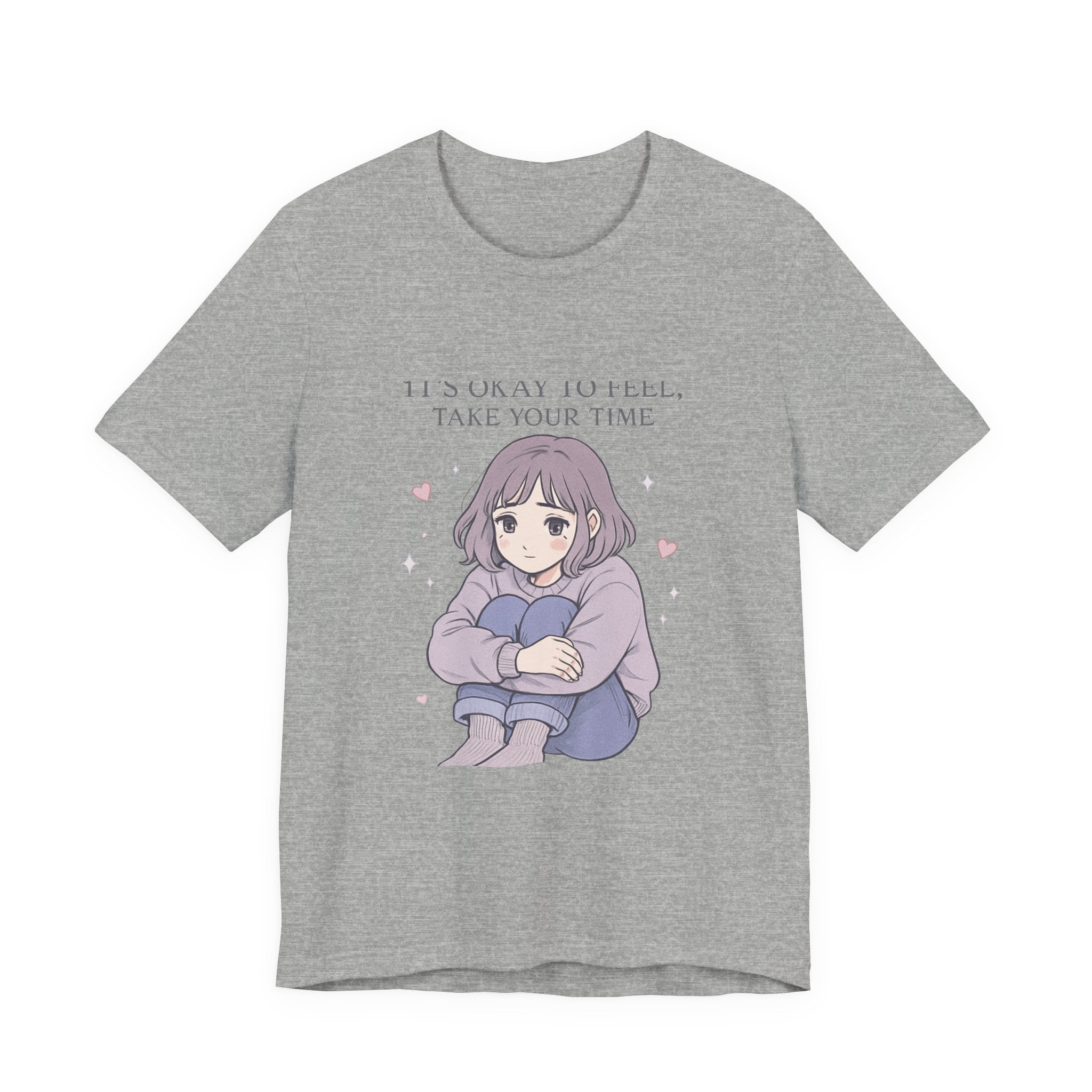 Calm Anime Girl Take Your Time Tee | Relaxation Graphic T-Shirt