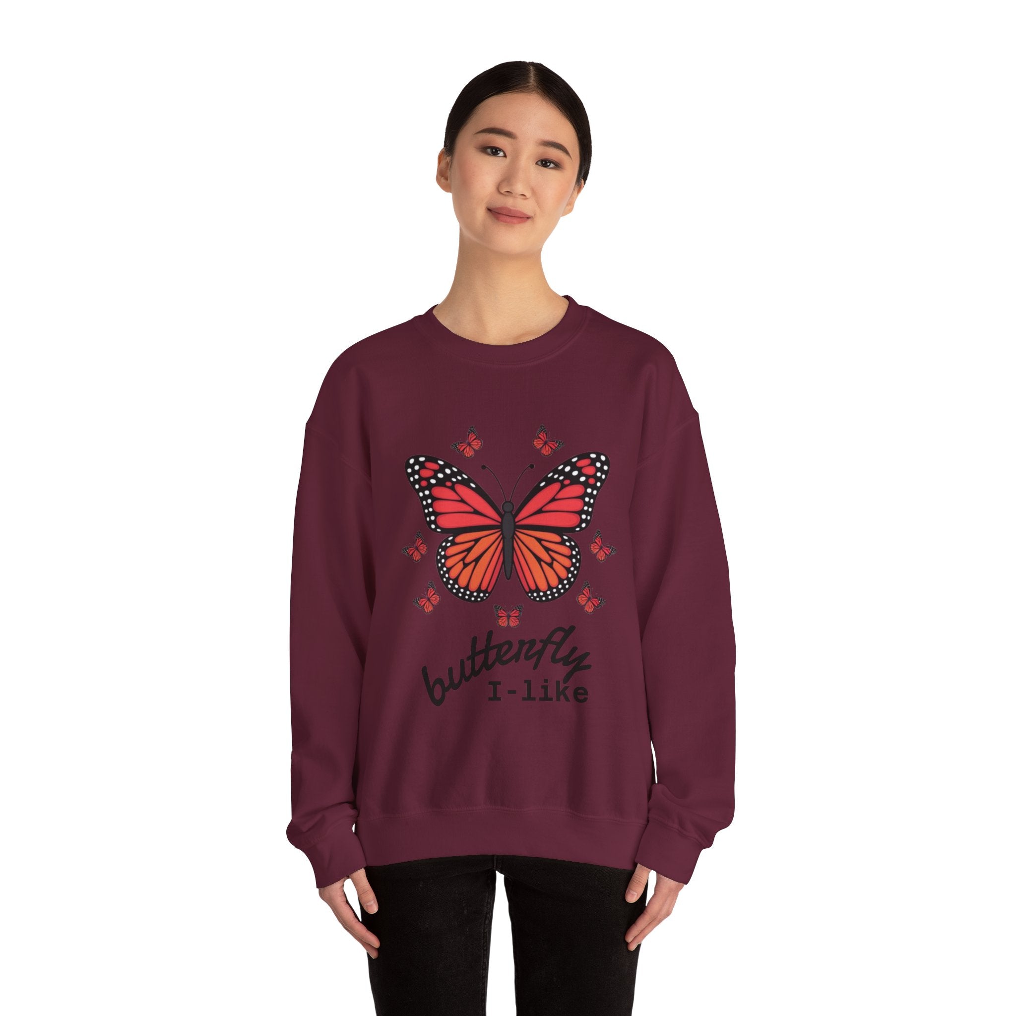 Butterfly Lover Unisex Crewneck Sweatshirt, Cozy Pullover, Gift for Nature Enthusiasts, Spring Fashion, Casual Wear, Butterfly Art