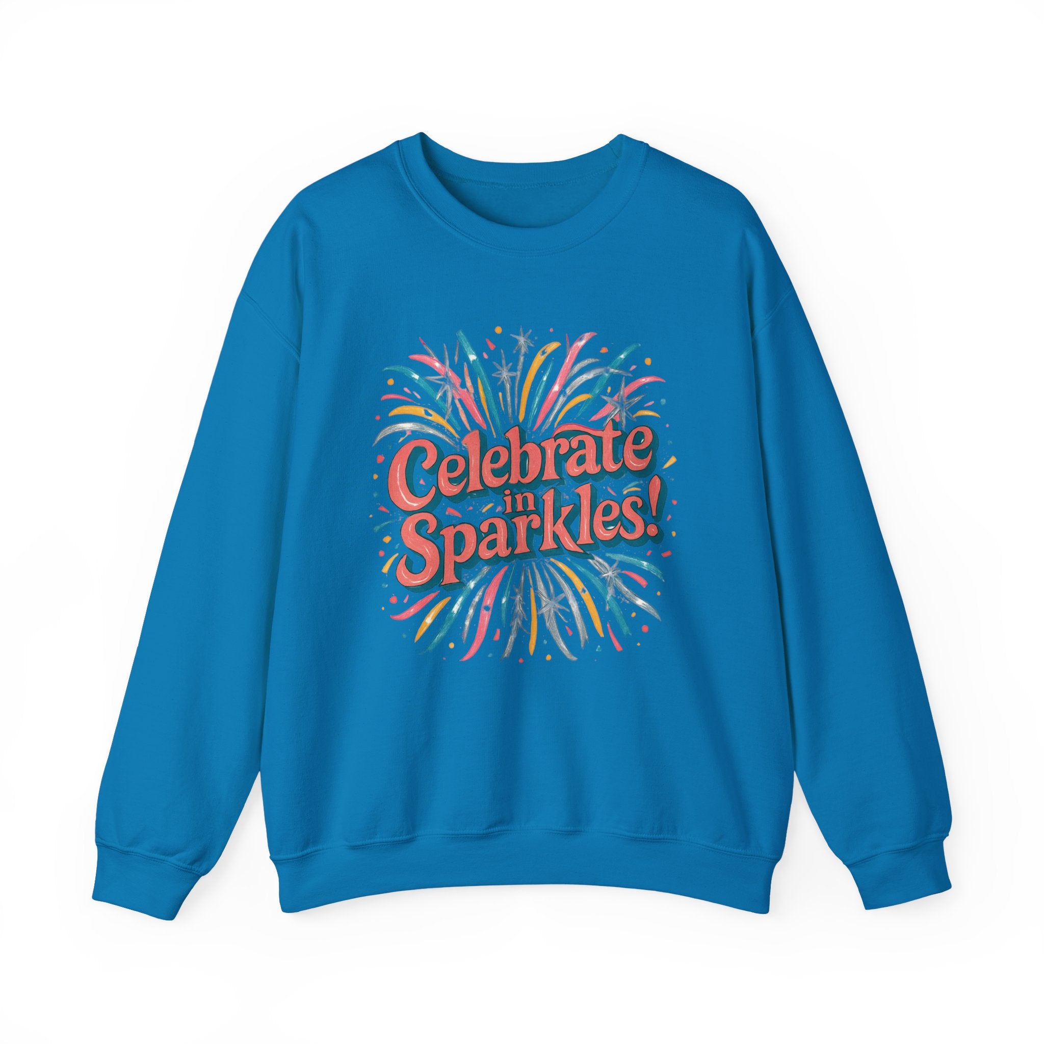 Celebrate with Sparkles Sweatshirt | Retro Fireworks Crewneck