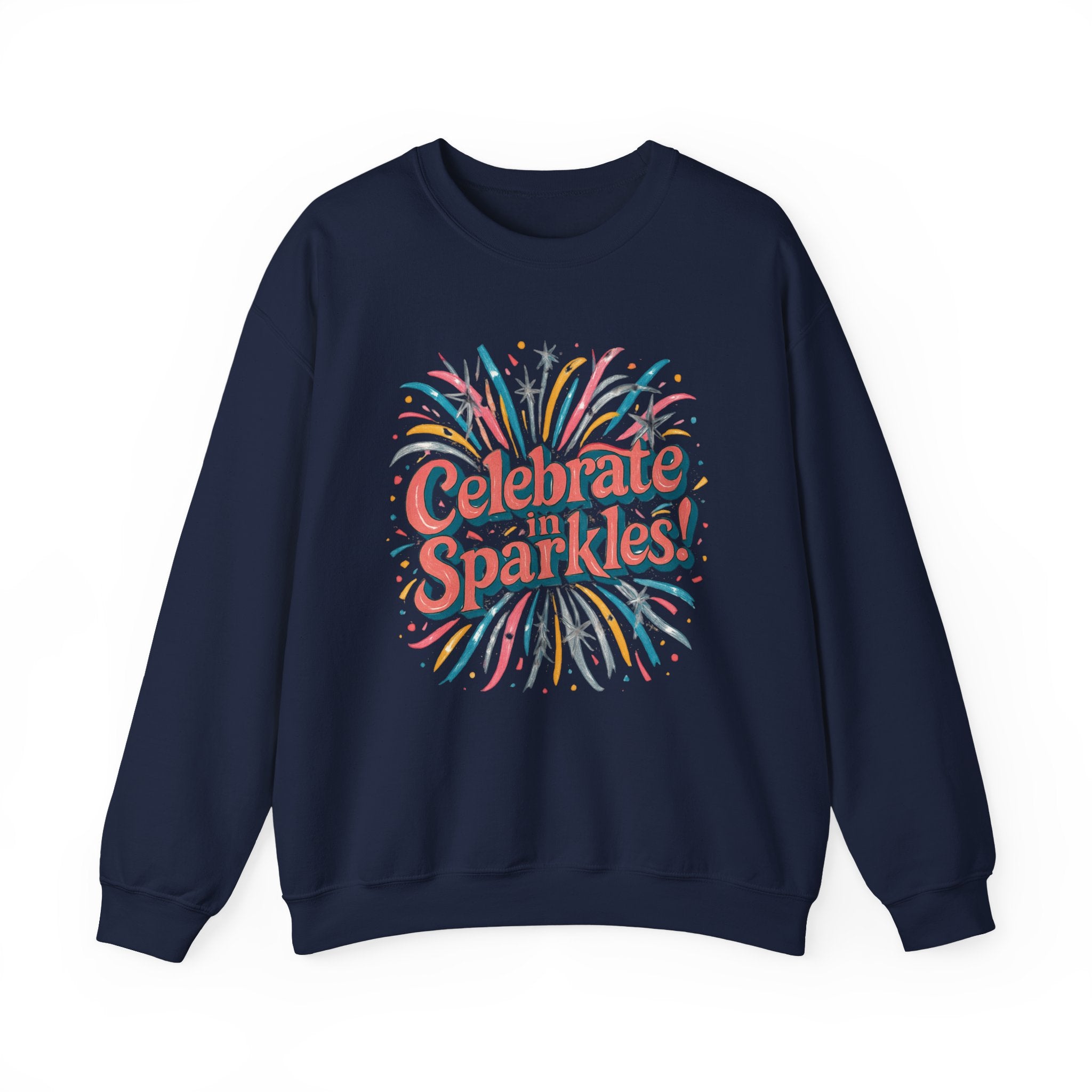 Celebrate with Sparkles Sweatshirt | Retro Fireworks Crewneck