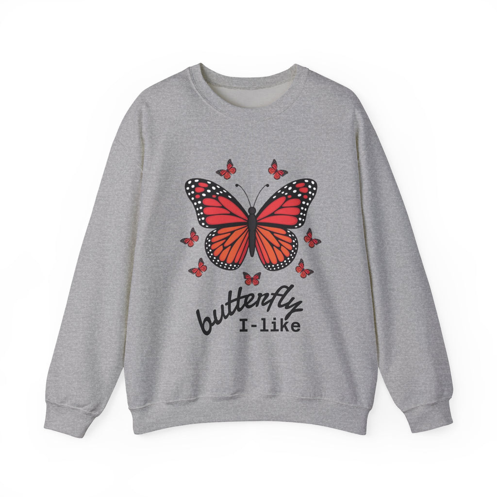 Butterfly Lover Unisex Crewneck Sweatshirt, Cozy Pullover, Gift for Nature Enthusiasts, Spring Fashion, Casual Wear, Butterfly Art
