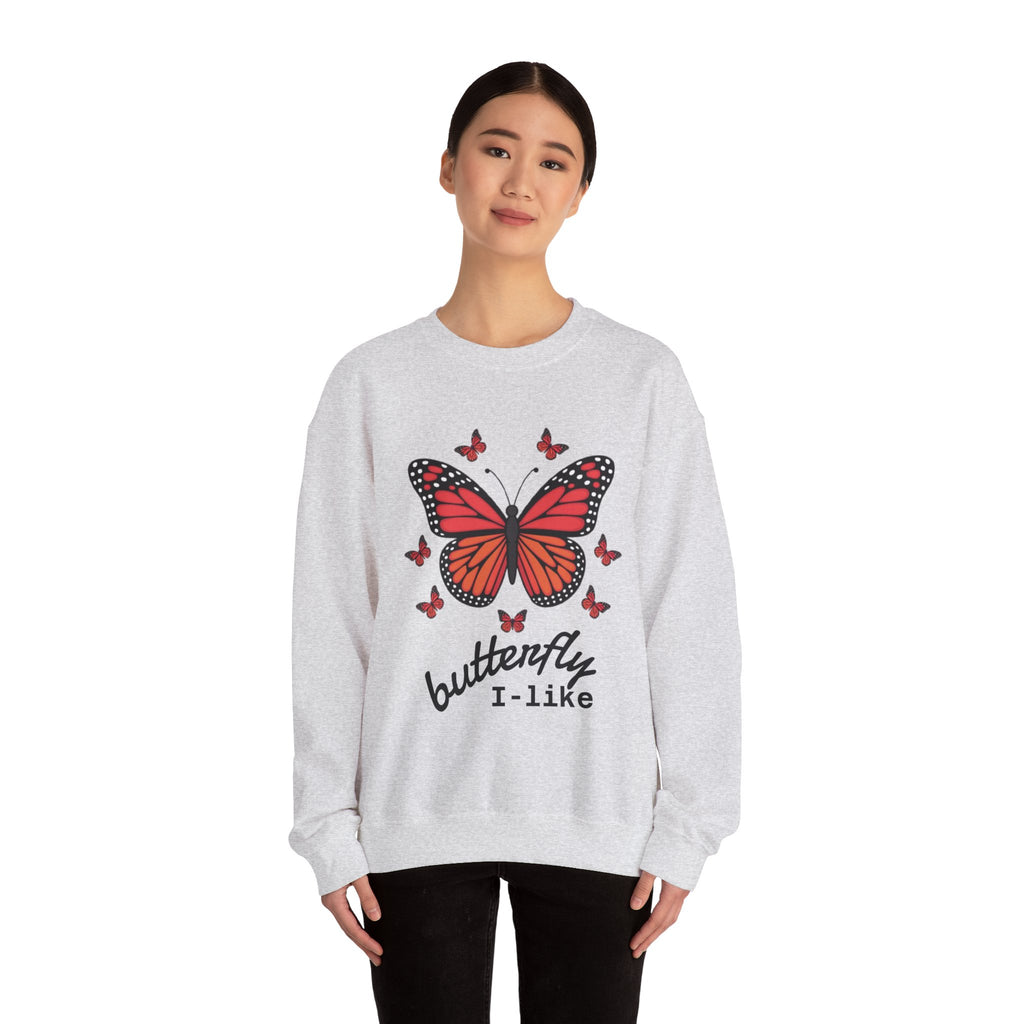 Butterfly Lover Unisex Crewneck Sweatshirt, Cozy Pullover, Gift for Nature Enthusiasts, Spring Fashion, Casual Wear, Butterfly Art