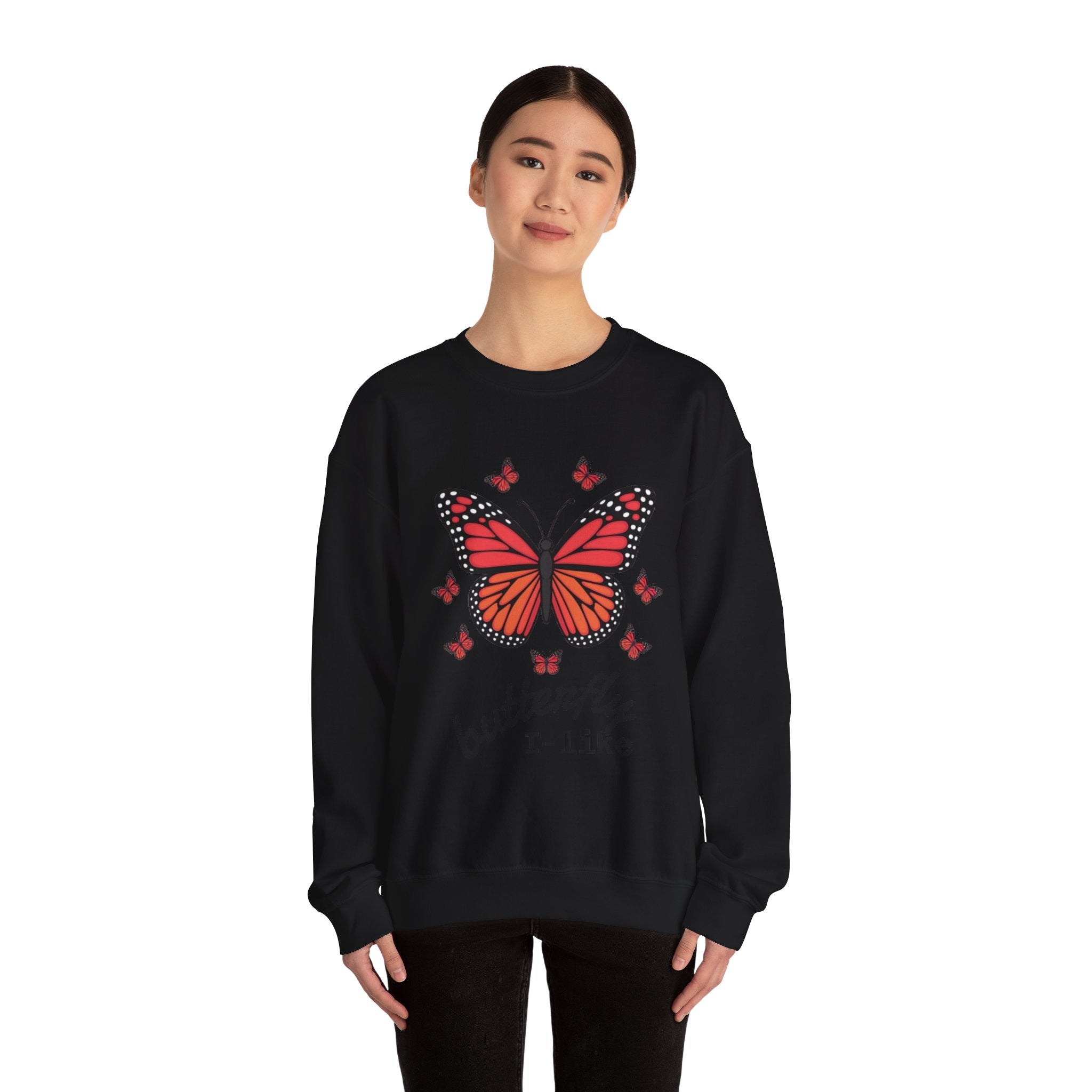 Butterfly Lover Unisex Crewneck Sweatshirt, Cozy Pullover, Gift for Nature Enthusiasts, Spring Fashion, Casual Wear, Butterfly Art