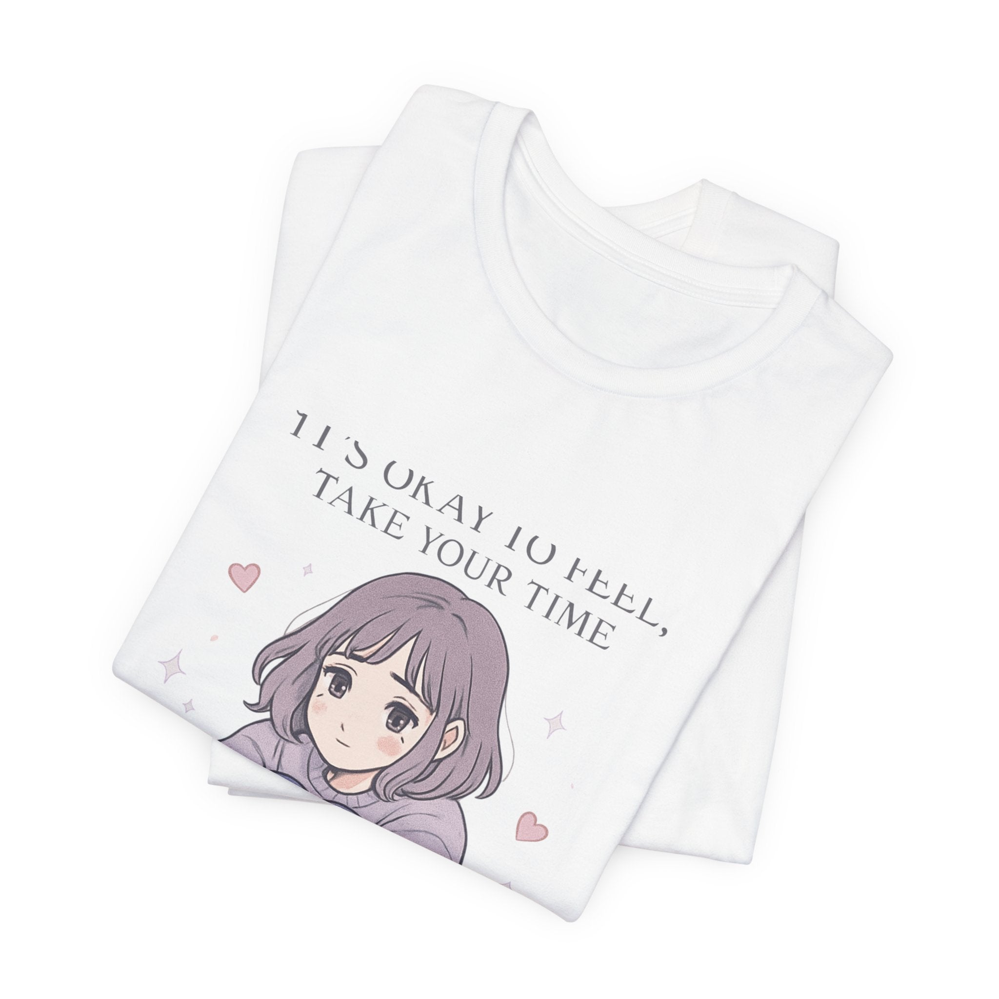 Calm Anime Girl Take Your Time Tee | Relaxation Graphic T-Shirt
