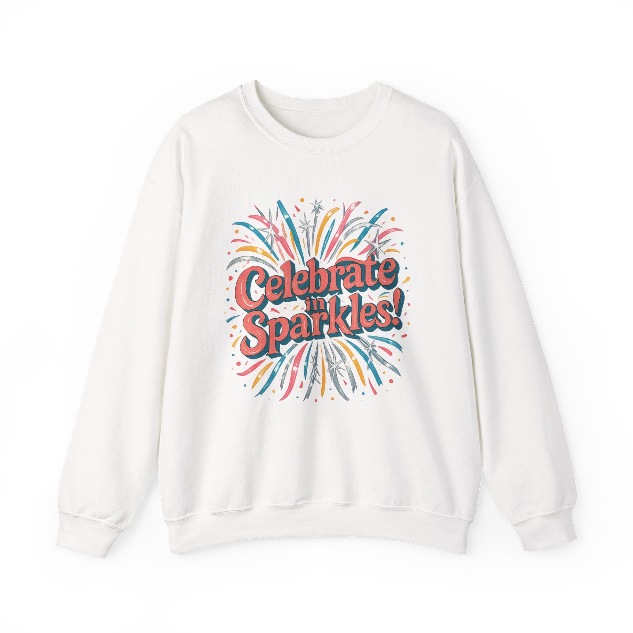Celebrate with Sparkles Sweatshirt | Retro Fireworks Crewneck