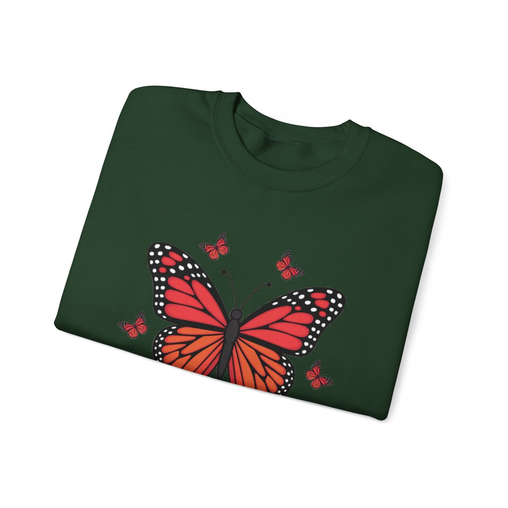 Butterfly Lover Unisex Crewneck Sweatshirt, Cozy Pullover, Gift for Nature Enthusiasts, Spring Fashion, Casual Wear, Butterfly Art