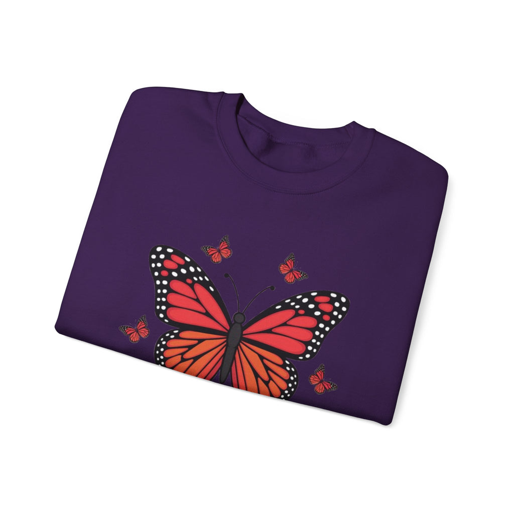 Butterfly Lover Unisex Crewneck Sweatshirt, Cozy Pullover, Gift for Nature Enthusiasts, Spring Fashion, Casual Wear, Butterfly Art
