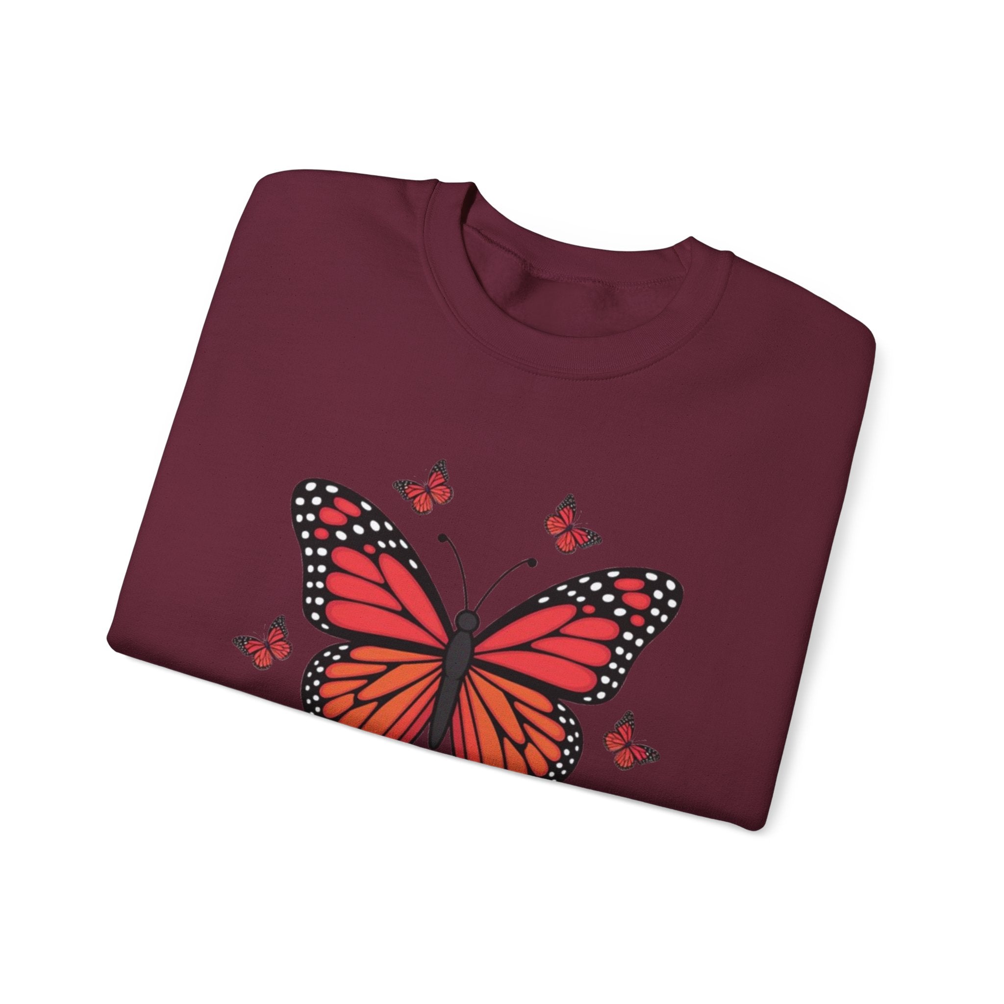 Butterfly Lover Unisex Crewneck Sweatshirt, Cozy Pullover, Gift for Nature Enthusiasts, Spring Fashion, Casual Wear, Butterfly Art