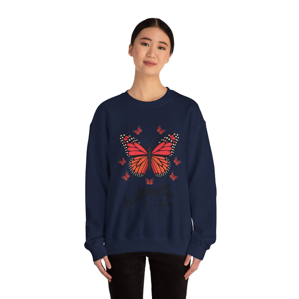 Butterfly Lover Unisex Crewneck Sweatshirt, Cozy Pullover, Gift for Nature Enthusiasts, Spring Fashion, Casual Wear, Butterfly Art
