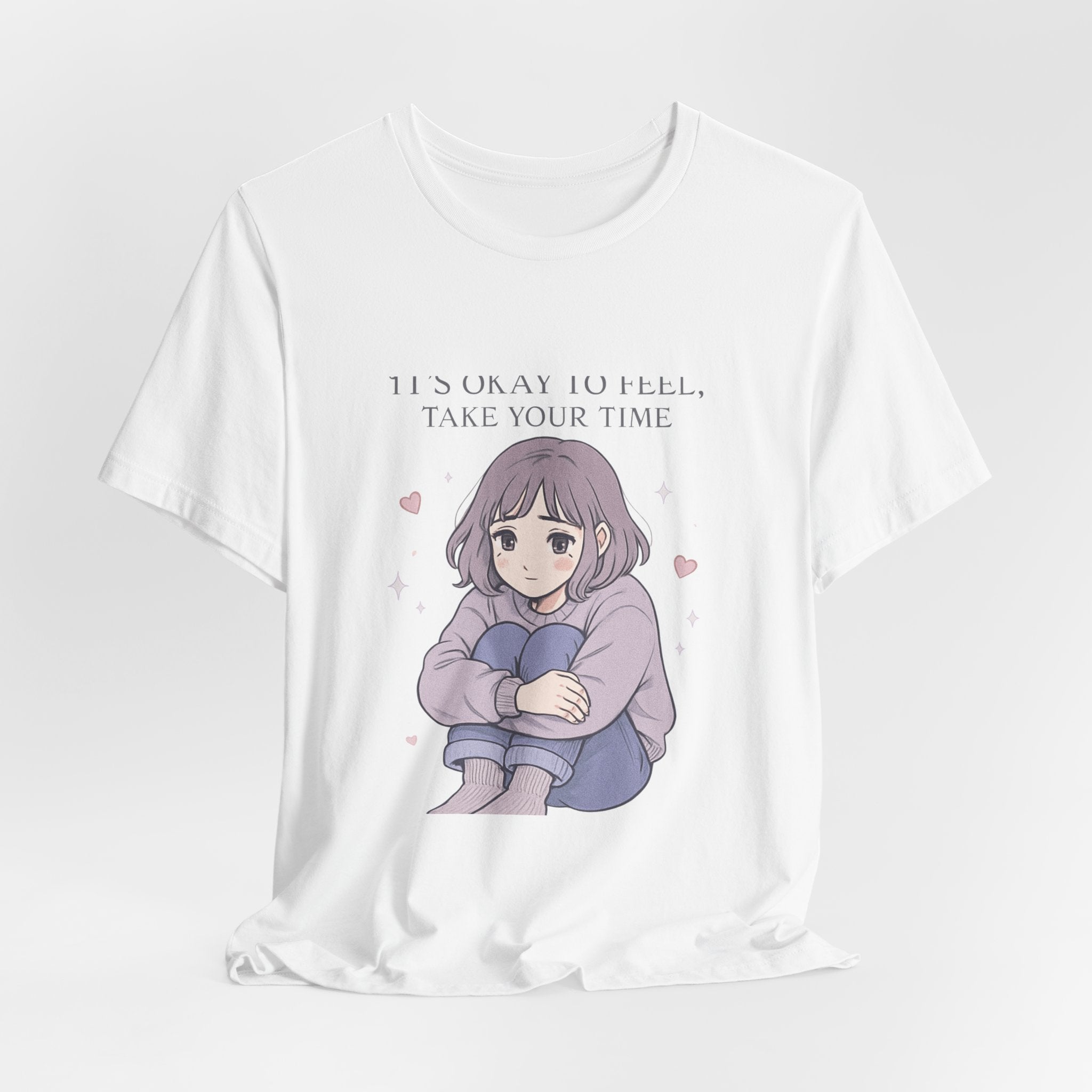 Calm Anime Girl Take Your Time Tee | Relaxation Graphic T-Shirt
