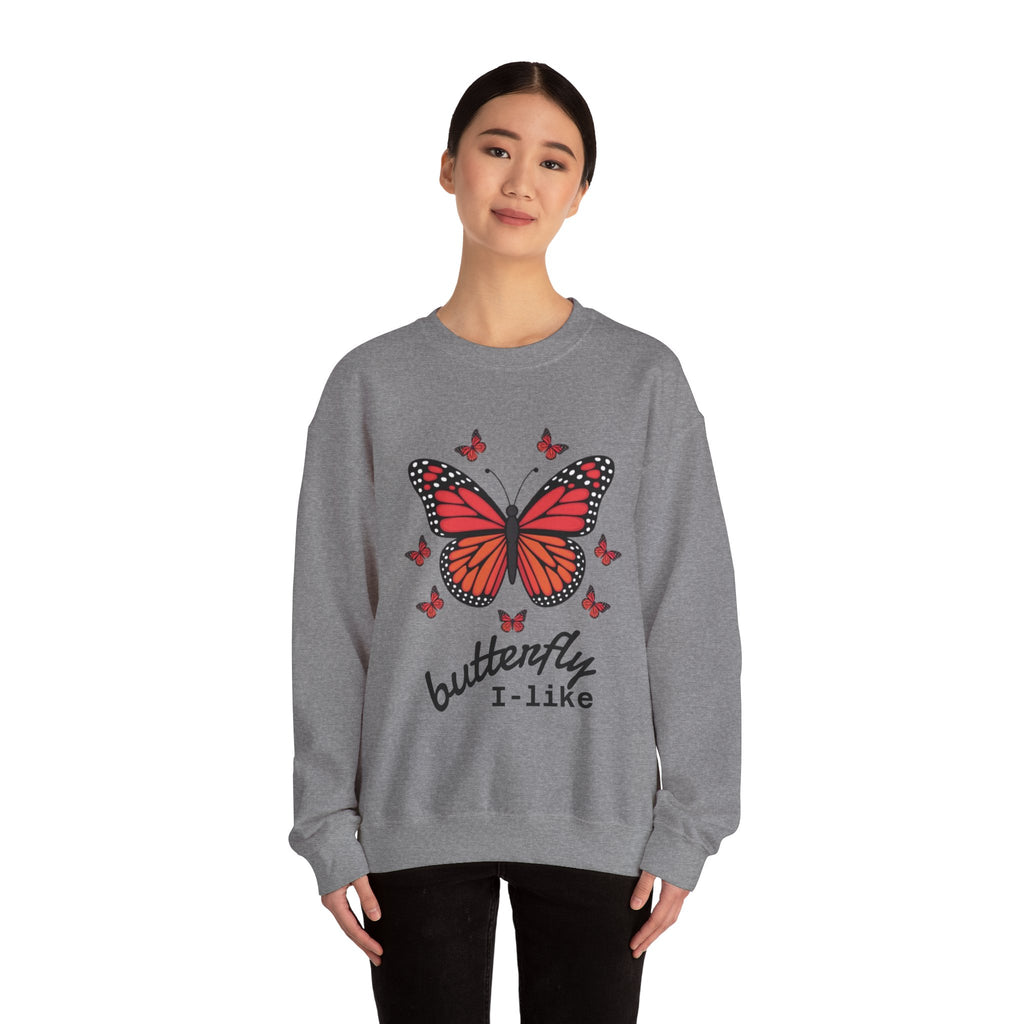 Butterfly Lover Unisex Crewneck Sweatshirt, Cozy Pullover, Gift for Nature Enthusiasts, Spring Fashion, Casual Wear, Butterfly Art
