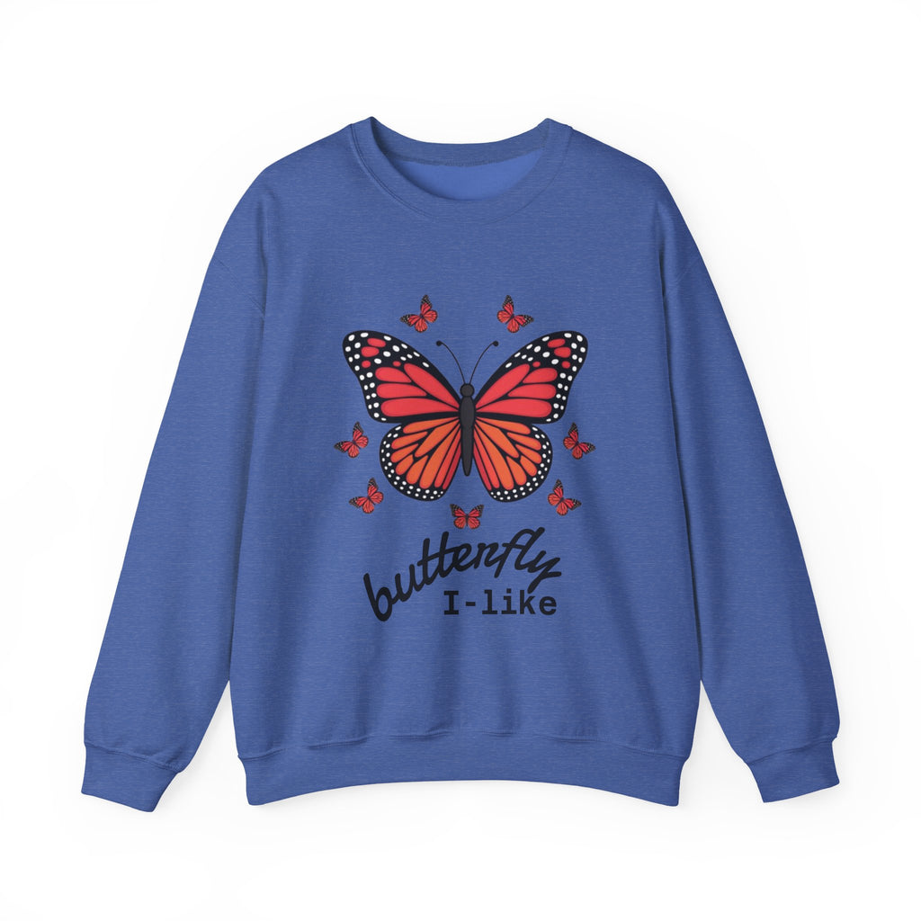 Butterfly Lover Unisex Crewneck Sweatshirt, Cozy Pullover, Gift for Nature Enthusiasts, Spring Fashion, Casual Wear, Butterfly Art
